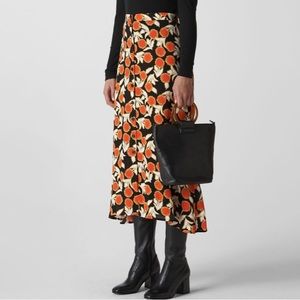 whistles dandelion midi button up skirt